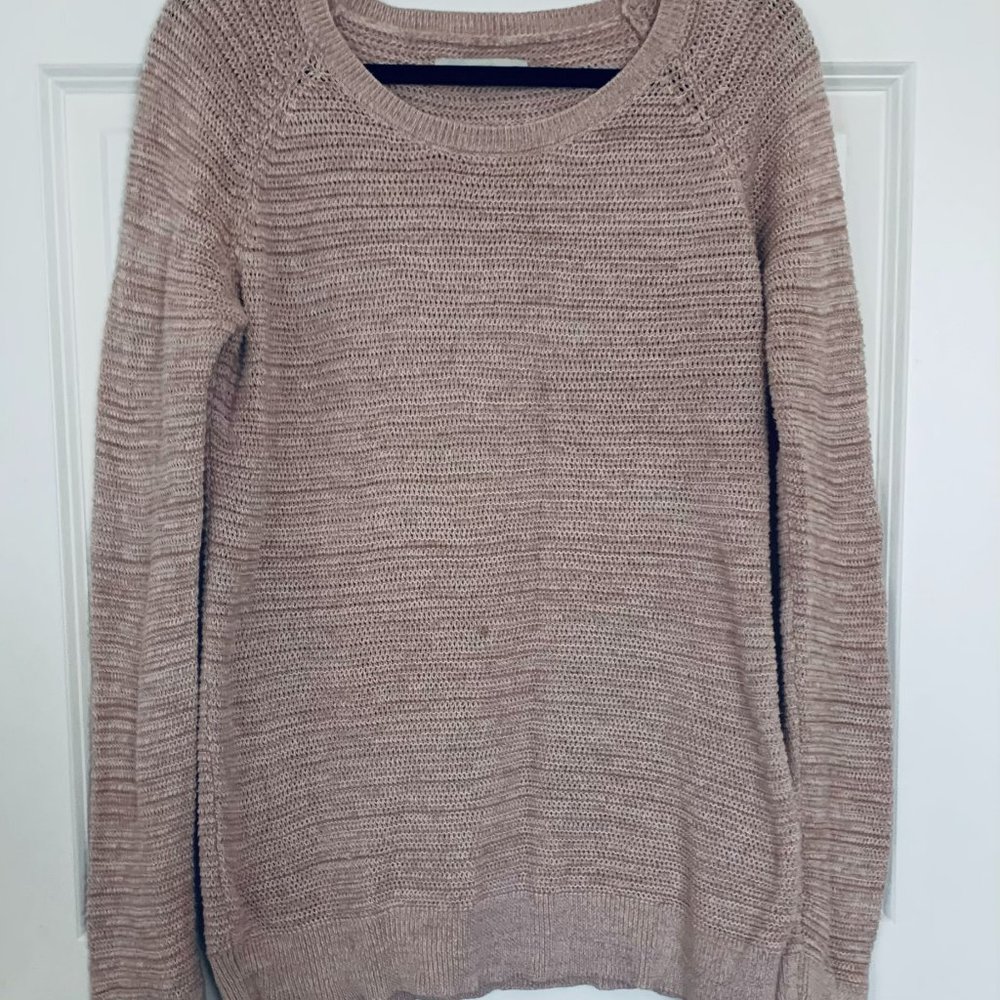 Loft Blush Knit Cotton Sweater - Picture 4 of 9
